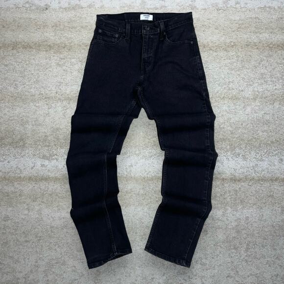 Vintage Y2K Levis Jeans 216 30x32 Slim Fit Jet Black Wash Denim Red Tab - Picture 2 of 6